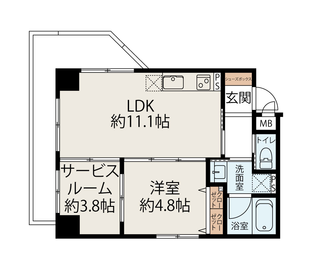 Eタイプ　43.68㎡